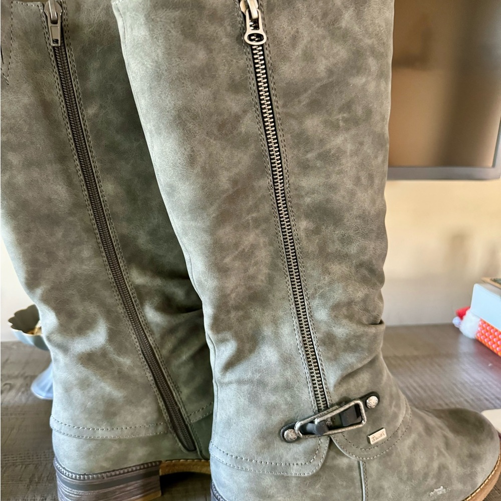 New rieker fleece lined charcoal boots! So comfy!